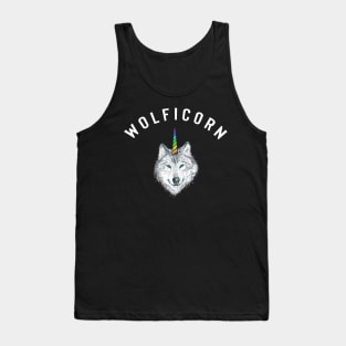 Wolficorn Wolf Unicorn Halloween Tank Top